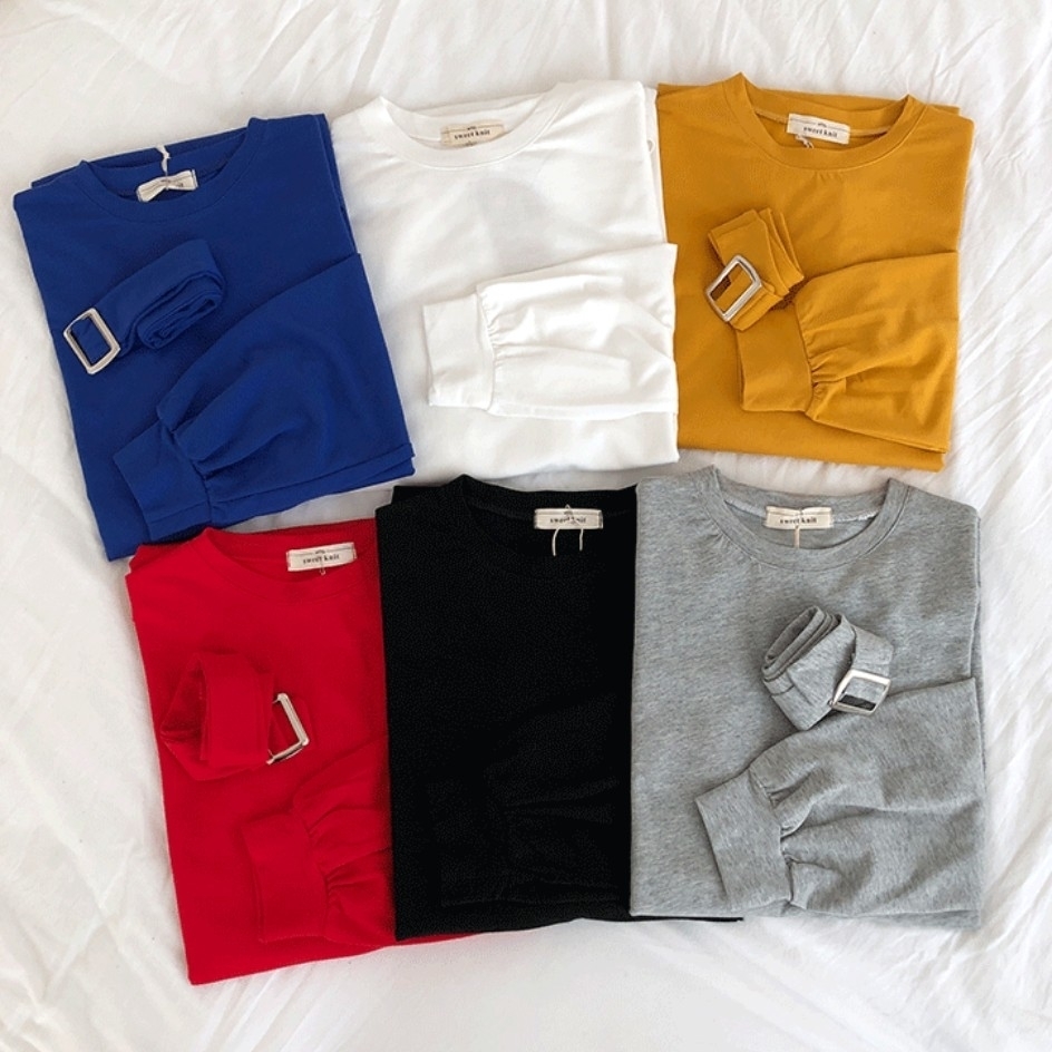 7 Colors Autumn and Winter New Solid Color Longsleeved Long T Shirt Women Female Waist Belt Tshirt Korean Style Tops T200319