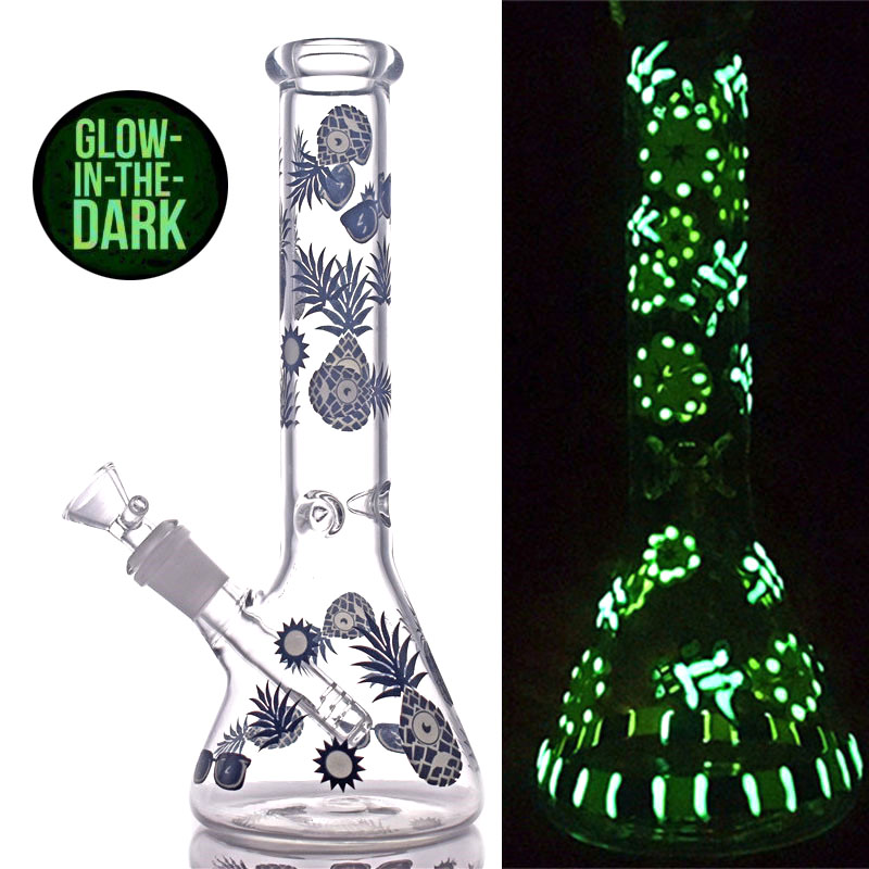 10.5inch Glass beaker bong hookahs heady water pipes Glow In The Dark glass ercycler bong with oil burner pipe and downstem bowl
10.5inch Glass beaker bong hookahs heady water pipes Glow In The Dark glass ercycler bong with oil burner pipe and downstem bowl