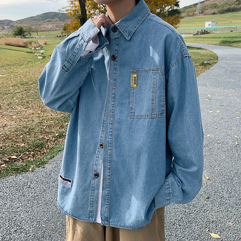 New 2021 Men's Fashion Cowboy Camisa Masculina Long Sleeves Denim Streetwear Blue/black Color Clothes Cargo Shirts M-5xl Wzpt
New 2021 Men's Fashion Cowboy Camisa Masculina Long Sleeves Denim Streetwear Blue/black Color Clothes Cargo Shirts M-5xl Wzpt