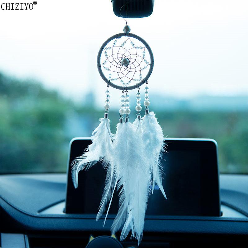 Interior Decorations 38cm Dream Catcher Car Pendant Accessory For Feather Mirror Hanging Home Decor Lucky Ornament Girls Men
Interior Decorations 38cm Dream Catcher Car Pendant Accessory For Feather Mirror Hanging Home Decor Lucky Ornament Girls Men