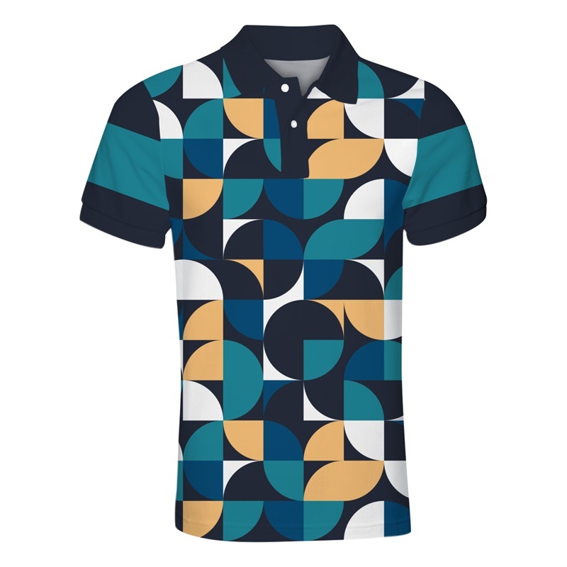 YOUTHUP 3D Mens Polo Shirt Casual 3D Printed Patterns Short Sleeves Polo Shirt Streetwear Male Shirts Plus Size 7XL For Summer 210308