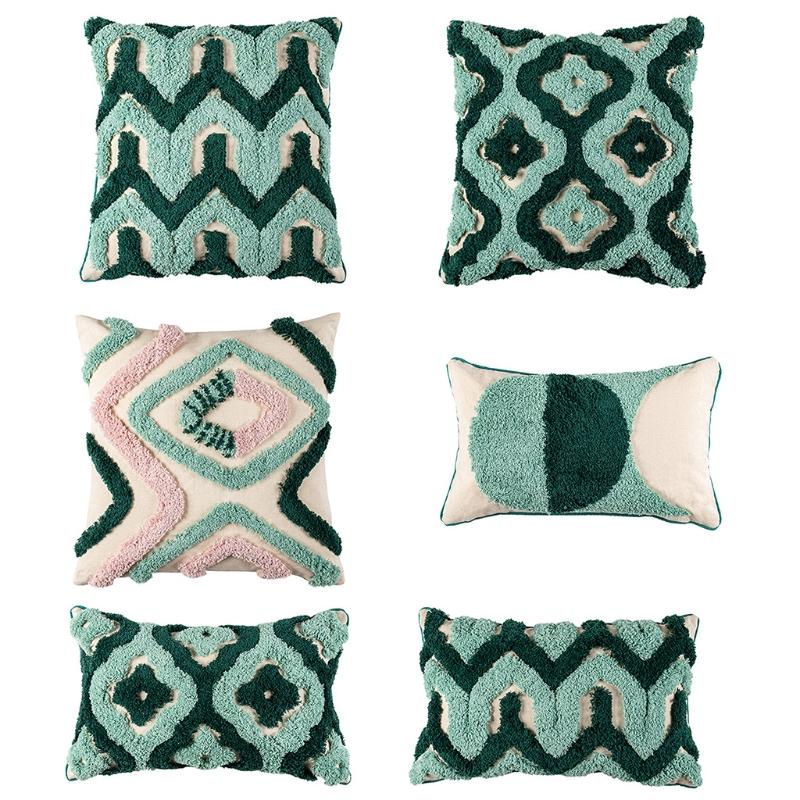 Cushion/Decorative Pillow Green Series Boho Ethnic Style Tufted Cushion Cover Handmade Throw
Cushion/Decorative Pillow Green Series Boho Ethnic Style Tufted Cushion Cover Handmade Throw