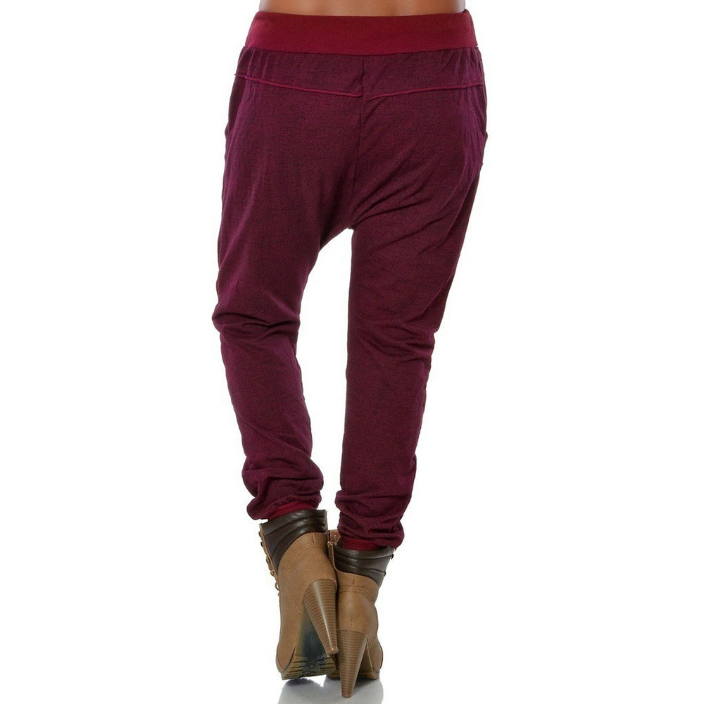 JAYCOSIN Fashion Girlfriend Women Hipsters Harem Pants Bloomers Baggy Pants Trousers Loose Wash Dark Drawstring Button Elastic 201012