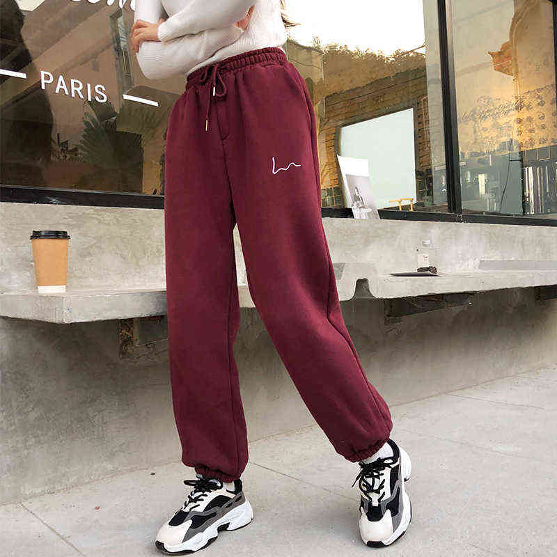 Harem Pants Women Casual Loose Korean Style Thick Sweatpants Autumn Winter Fashion Trousers Femme 211115