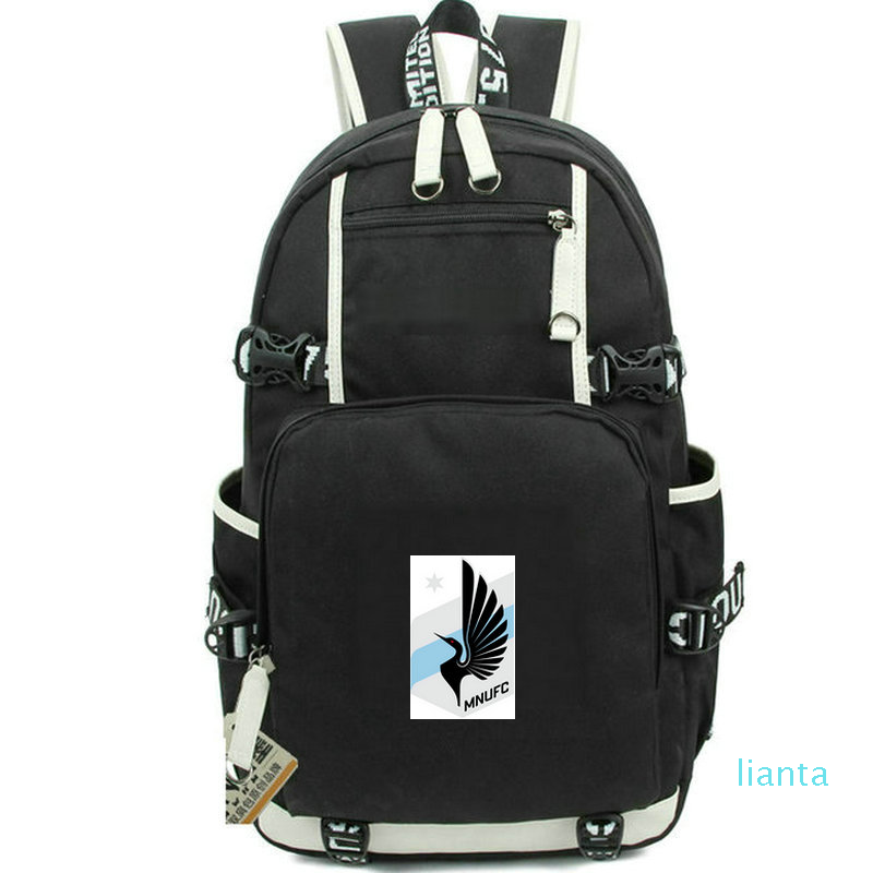 Minnesota daypack United FC backpack MNU football club knapsack Soccer schoolbag Computer rucksack Sport school bag Outdoor day pack, Black
Minnesota daypack United FC backpack MNU football club knapsack Soccer schoolbag Computer rucksack Sport school bag Outdoor day pack, Black