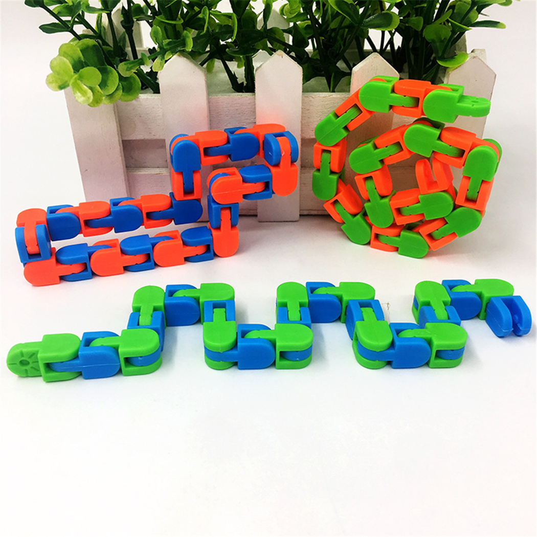 Wacky Tracks Snap Fidget Toys Puzzles Snake Click Sensory Toy Stocking Stuffers for Kids Class Reward Assorted Colors
Wacky Tracks Snap Fidget Toys Puzzles Snake Click Sensory Toy Stocking Stuffers for Kids Class Reward Assorted Colors