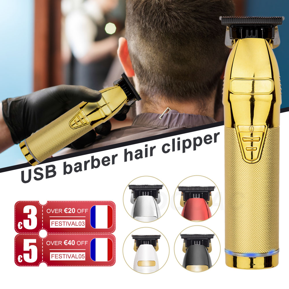 Gold Hair Clipper Professional Hair Cutting Machine Barber Shop Electric Trimmer Rechargeable Men Beard Shaving T-Outliner 10W
Gold Hair Clipper Professional Hair Cutting Machine Barber Shop Electric Trimmer Rechargeable Men Beard Shaving T-Outliner 10W