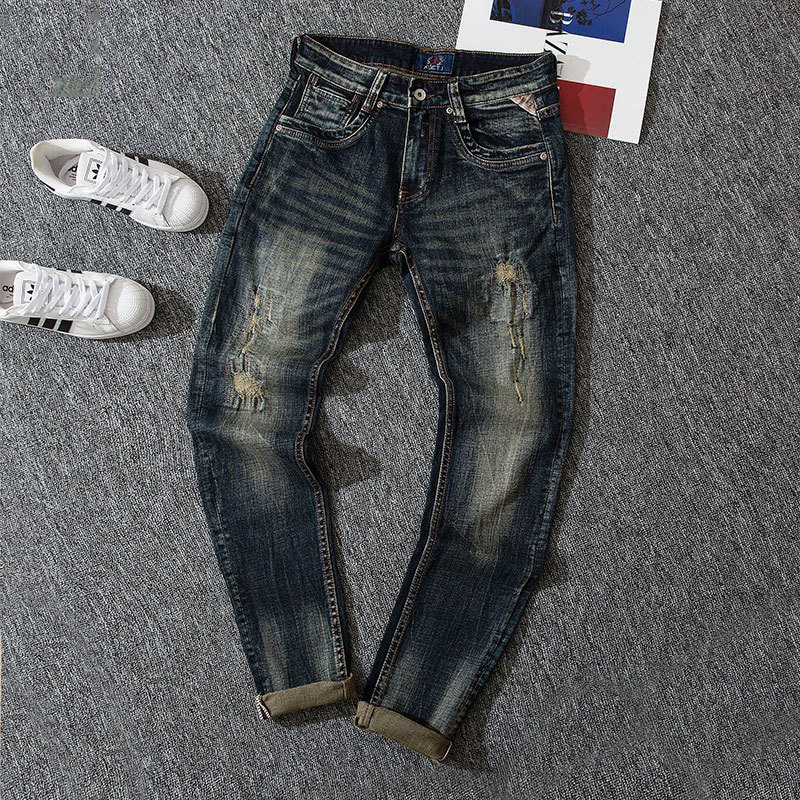 2021 New Italian Vintage Fashion Retro Dark Color Slim Fit Ripped Men High Quality Hip Hop Designer Jeans Homme Xmro
2021 New Italian Vintage Fashion Retro Dark Color Slim Fit Ripped Men High Quality Hip Hop Designer Jeans Homme Xmro
