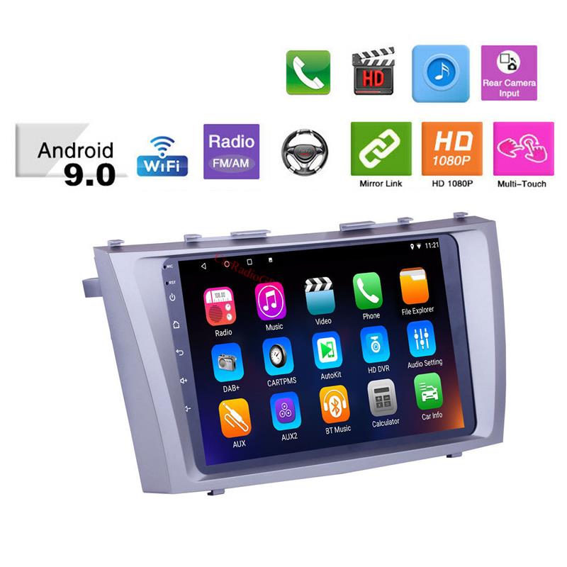 Car dvd Stereo Player for TOYOTA CAMRY 2007-2011 with Music WiFi 3G Mirror Link OBD2 DVR 9 inch Android 10 Aftermarket GPS
