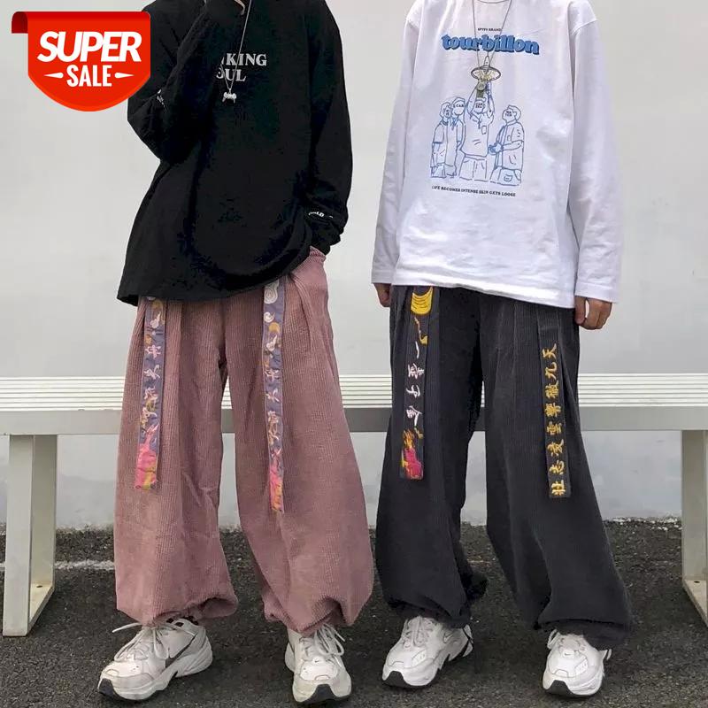 2020 autumn models trendy super fire retro Hong Kong style corduroy wide-leg pants for men and women loose embroidered beam pant #KL2l, Black;white
2020 autumn models trendy super fire retro Hong Kong style corduroy wide-leg pants for men and women loose embroidered beam pant #KL2l, Black;white