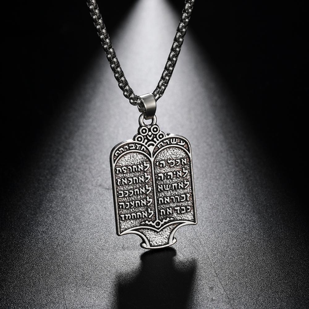 Fishhook Tibetan Silvery Jewish Torah Scroll 10 Commandments Amulet Supernatural Necklace Ethnic Jewelry For Man Woman Gift10, Silver
Fishhook Tibetan Silvery Jewish Torah Scroll 10 Commandments Amulet Supernatural Necklace Ethnic Jewelry For Man Woman Gift10, Silver