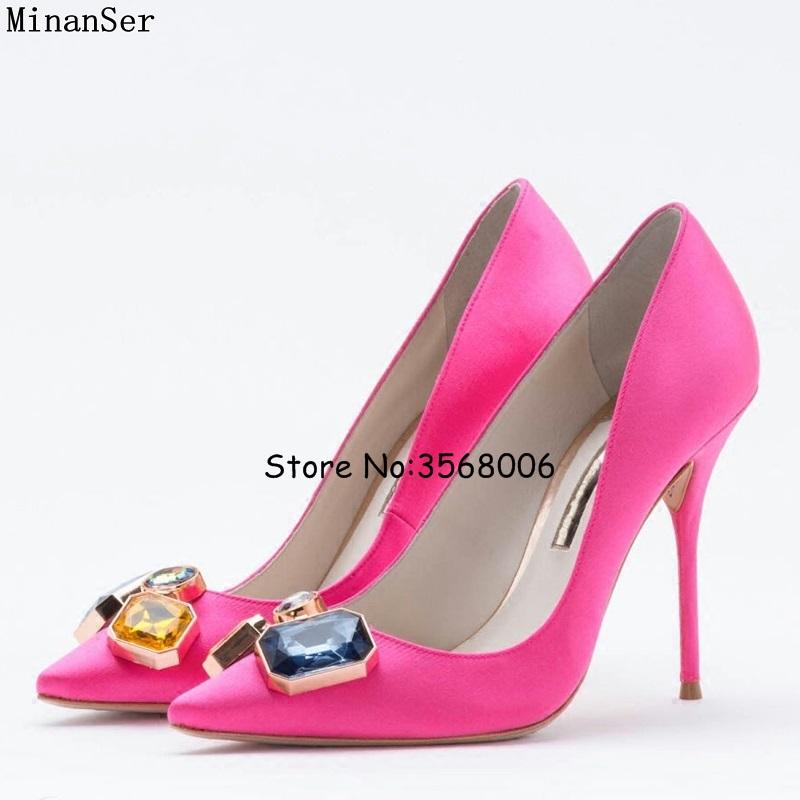 Multicolor Rhinestone Lady Sexy High Heels Pointed Toe Stiletto Pumps Silk Slip-on Party Dress Woman Shoes Crystal Women Shoes, As pictures
Multicolor Rhinestone Lady Sexy High Heels Pointed Toe Stiletto Pumps Silk Slip-on Party Dress Woman Shoes Crystal Women Shoes, As pictures