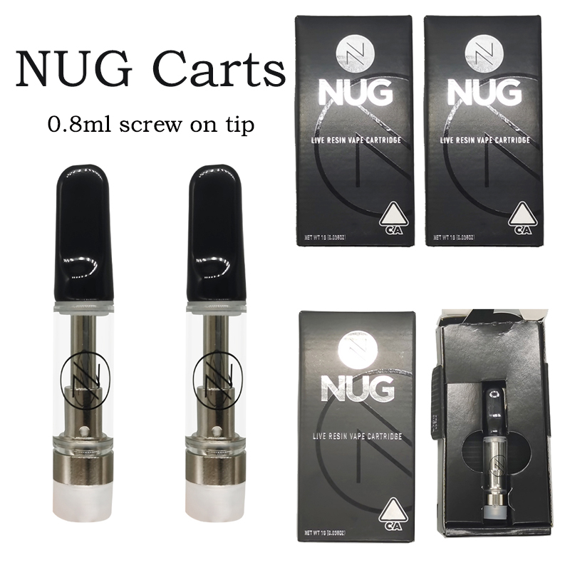 Vape Cartridges NUG Carts Packaging Ceramic Tip Atomizers 0.8ml Empty Disposable Vapes Pen Glass Tank Screw on Vaporizer Thick Oil Electronic Cigarettes
Vape Cartridges NUG Carts Packaging Ceramic Tip Atomizers 0.8ml Empty Disposable Vapes Pen Glass Tank Screw on Vaporizer Thick Oil Electronic Cigarettes