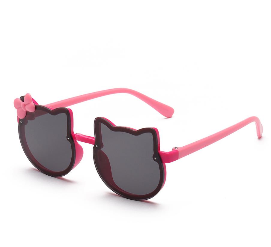 Girls Cat Bow Sunglasses Classic Children Kids Boys Beach Summer Kitten Sunglasses Shades UV400 3Y+