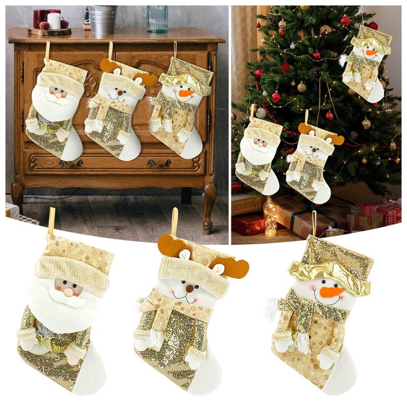 Christmas Decorations Stocking Gold Medium Xmas Gift Bags Fireplace Decoration Socks Year Candy Holder Decor For Home #10
Christmas Decorations Stocking Gold Medium Xmas Gift Bags Fireplace Decoration Socks Year Candy Holder Decor For Home #10