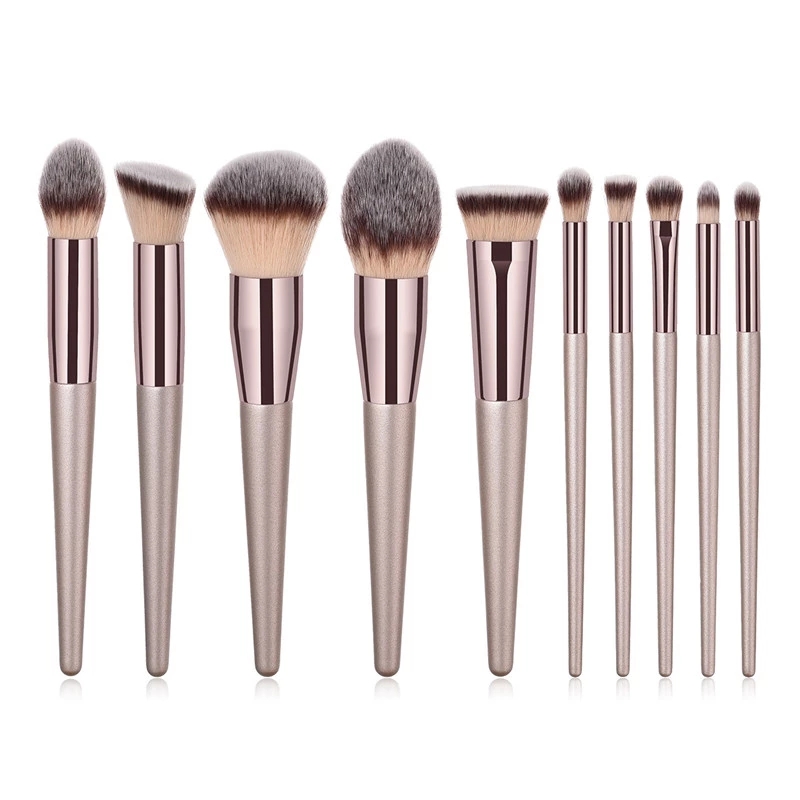 Champagne makeup brushes Set For Cosmetic Foundation Powder Brush Eyeshadow Blending Make Up Blush Beaty Tools