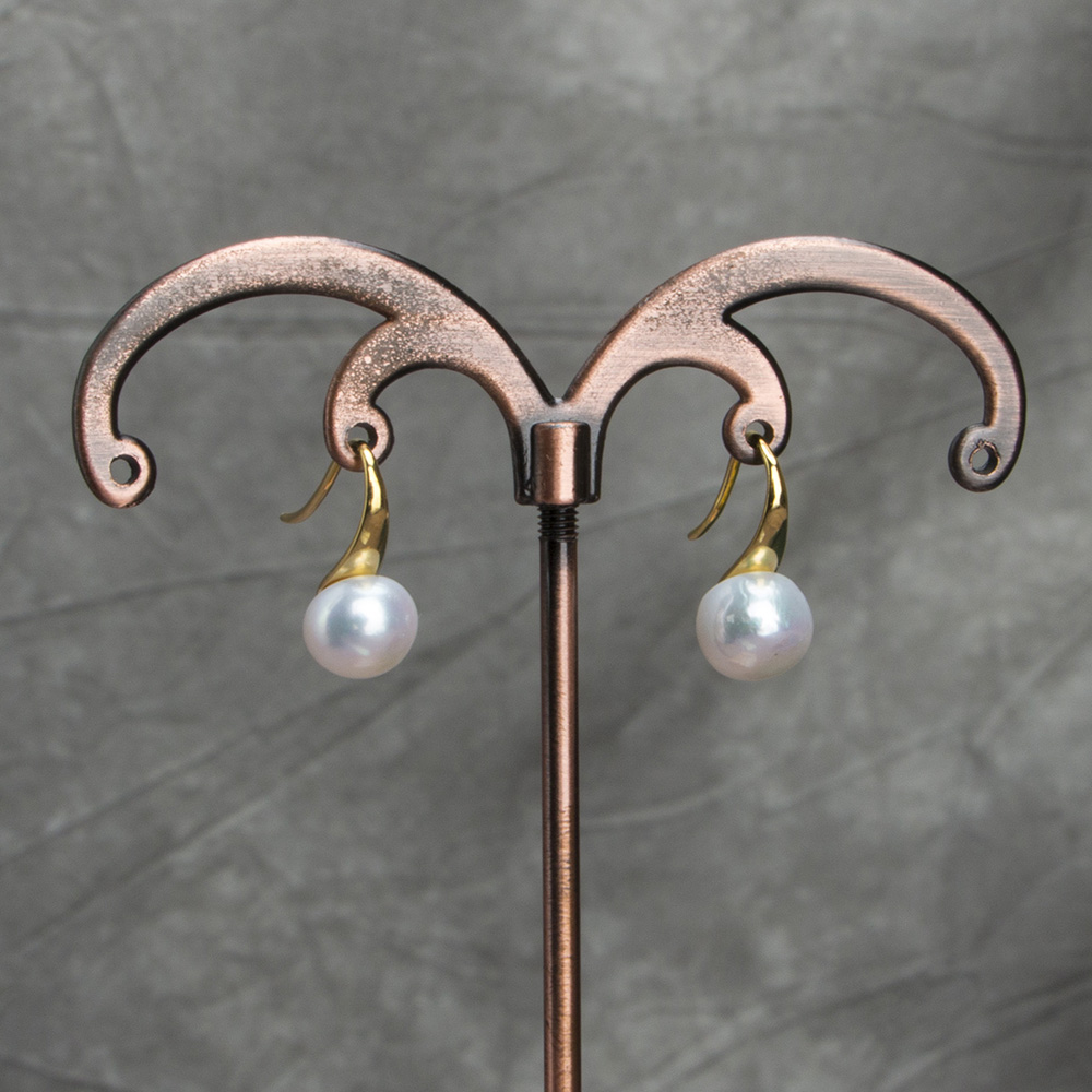 S925 Sterling Silver Pearl Dangle Earring Gold Plated Prevent Allergy Earrings for Women Gril Gift Freshwater Natural Pearls