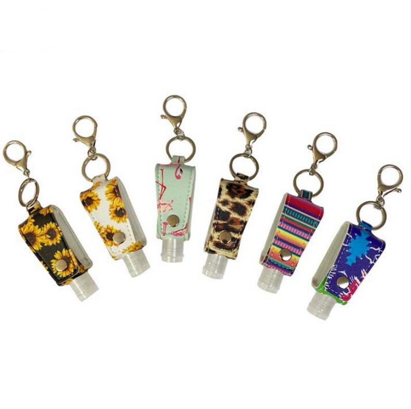 Leather Cover Bottle Sleeve for 30ml Hand Sanitizer Women Backpack Pendant Keychain Accessories Suower 100pcs GGE1800 Free shipping