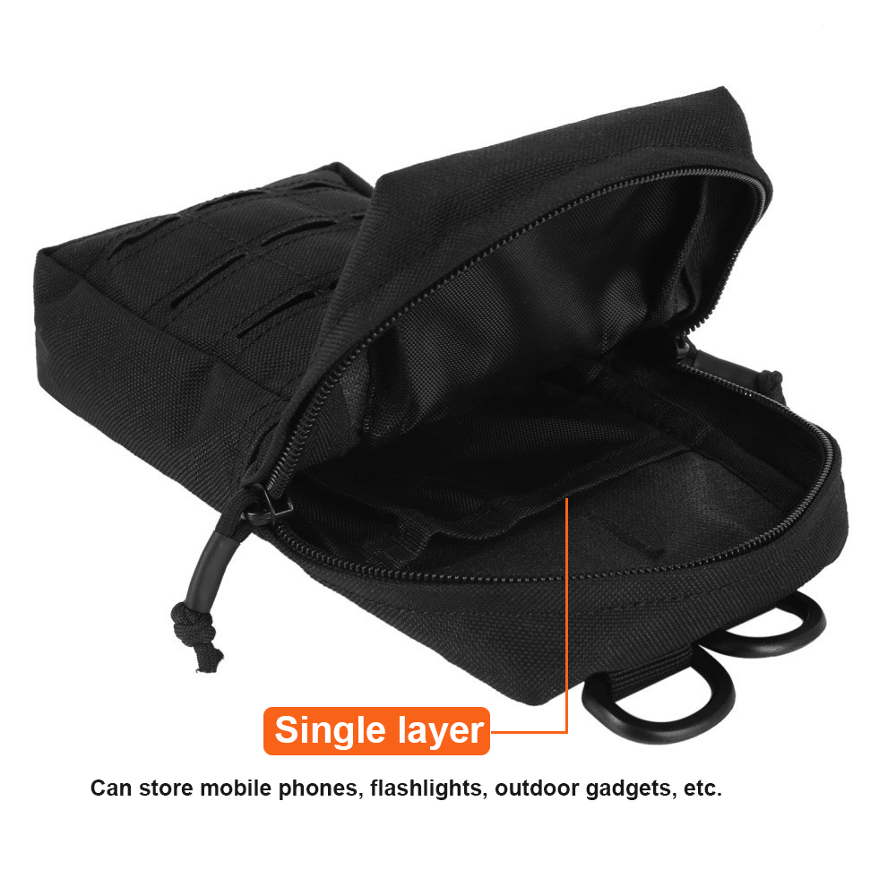Tactical Molle Pouch Single layer Utility Pouch Compact Gadget Gear Bag Accessory Bag Waist Pack for Vest Backpack
