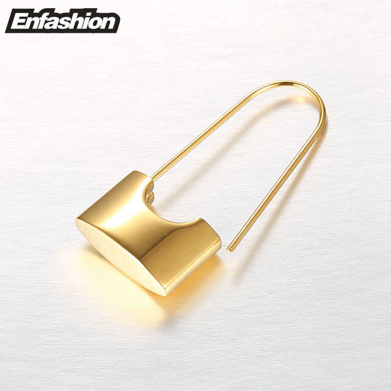 ENFASHION Wholesale Lock Drop Earrings For Women Gold Color Stainless Steel Dangle Earings Fashion Jewelry Gifts Brinco E5282 210624