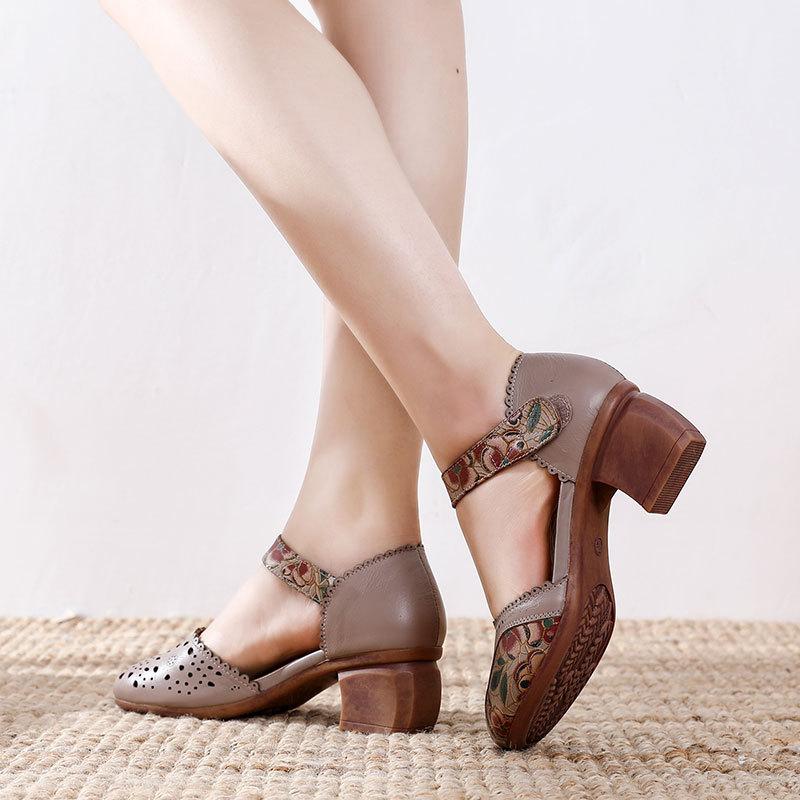 Genuine Leather Sandals Women Summer Shoes Thick Heel Hallow Pumps for Women 2021 Female Fashion Flower Sandals for Summer, Beige
Genuine Leather Sandals Women Summer Shoes Thick Heel Hallow Pumps for Women 2021 Female Fashion Flower Sandals for Summer, Beige