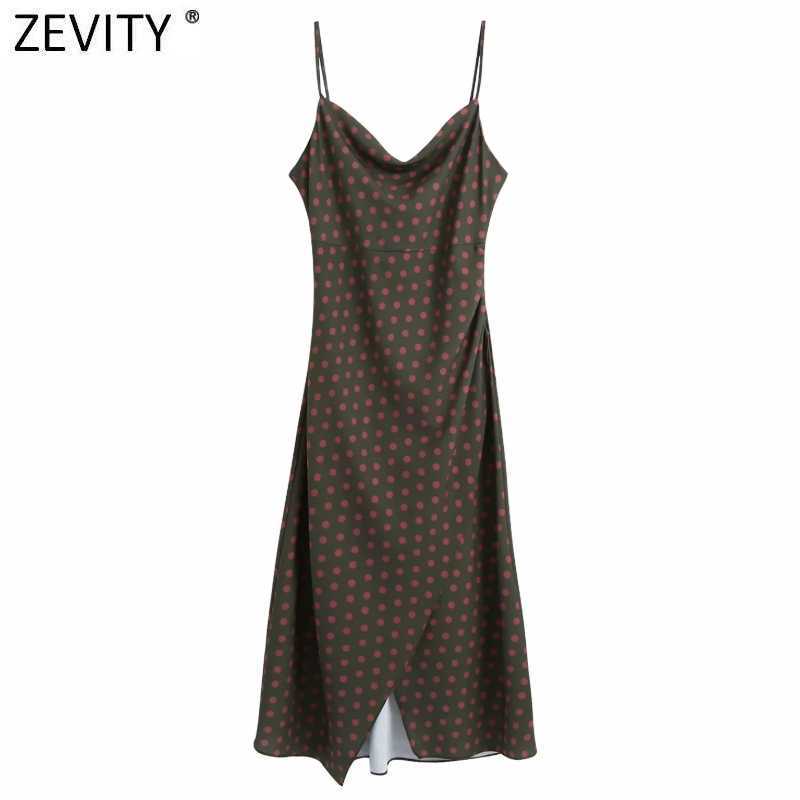 Zevity Women Vintage Slash Neck Polka Dots Print Sling Vestido Ladies Spaghetti Strap Back Buttons Chic Party Dresses DS4638 210603, As pic ds4638bb
Zevity Women Vintage Slash Neck Polka Dots Print Sling Vestido Ladies Spaghetti Strap Back Buttons Chic Party Dresses DS4638 210603, As pic ds4638bb