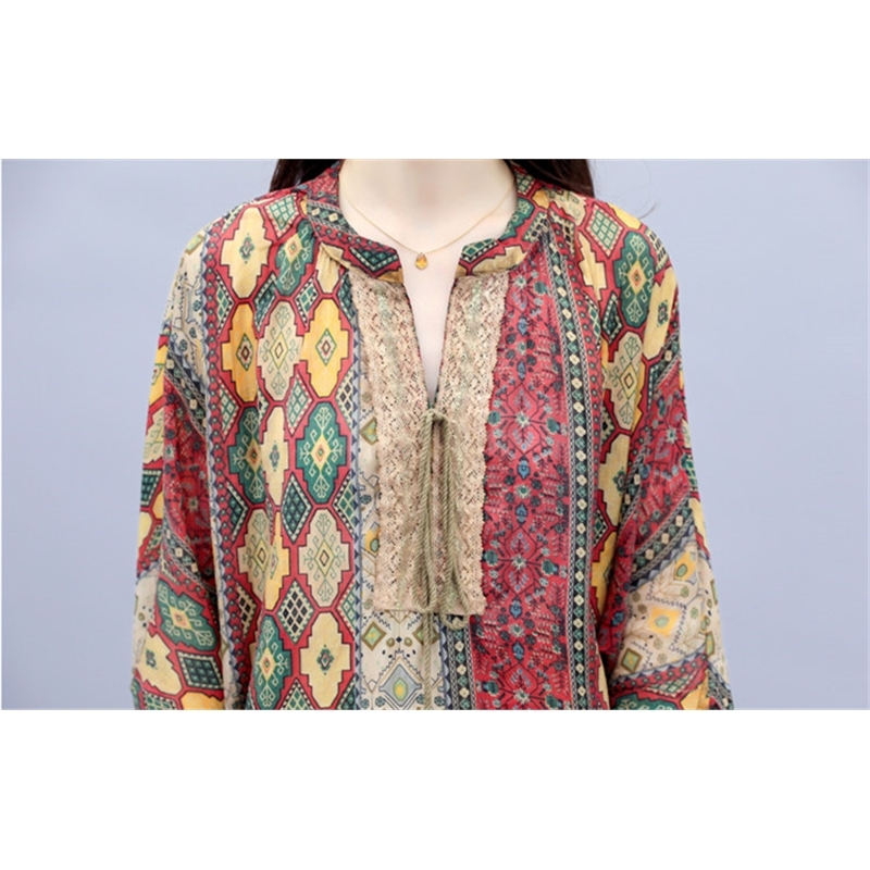 Summer Vintage Casual Two Piece Sets Women Printed Tops + Ankle-length Pants Outfits Fashion Female Plus Size 2 Pcs Suits