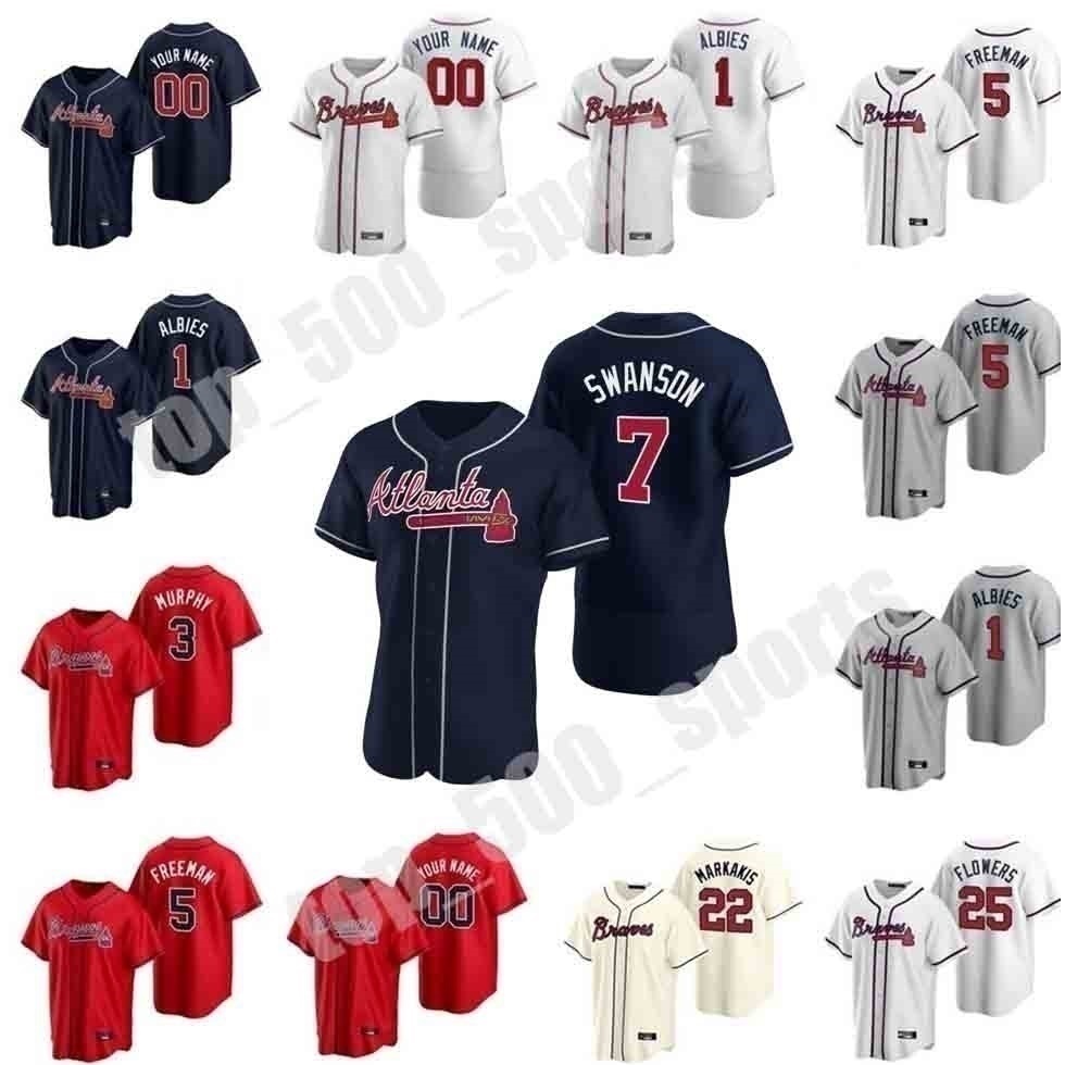 NEW 2021 Atlanta Brave 20 Marcell Ozuna Jersey 5 Freddie Freeman 7 Dansby Swanson 13 Ronald Acuña Jr. 1 Ozzie Albies Mike Soroka Baseball, Blue;black 
NEW 2021 Atlanta Brave 20 Marcell Ozuna Jersey 5 Freddie Freeman 7 Dansby Swanson 13 Ronald Acuña Jr. 1 Ozzie Albies Mike Soroka Baseball, Blue;black