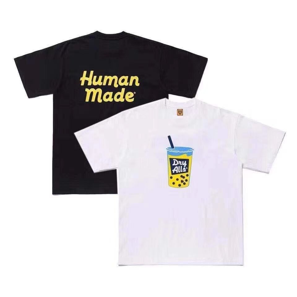 Men's and women's correct version of human 21SS pearl milk tea drink 9012 made printed cotton round neck loose casual short-sleeved T-shirts, White
Men's and women's correct version of human 21SS pearl milk tea drink 9012 made printed cotton round neck loose casual short-sleeved T-shirts, White