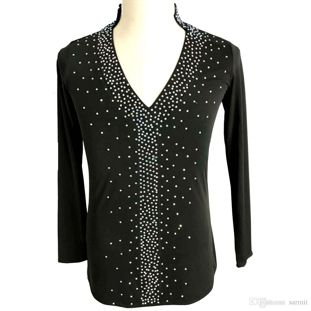 Mens Latin Shirt Black Latin Dance Top Latin Dance Practice Wear D0430 with Rhinestones Long Sleeve, Black;red
Mens Latin Shirt Black Latin Dance Top Latin Dance Practice Wear D0430 with Rhinestones Long Sleeve, Black;red