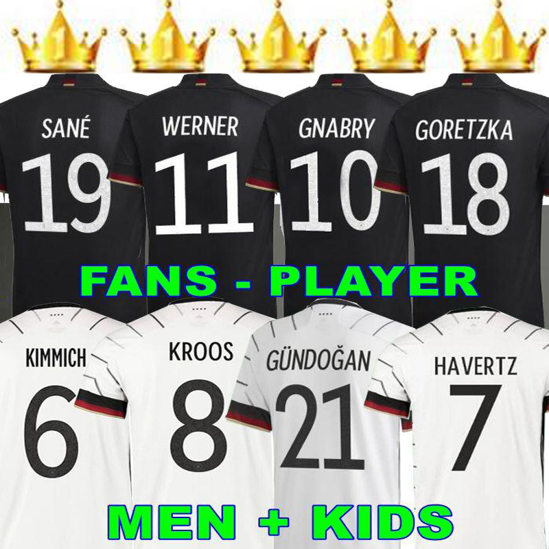 FANS Player version 2020 2021 Germany Soccer Jerseys Gundogan GNABRY WERNER KROOS 20 21 KIMMICH maillot de foot football Sane Goretzka CAN H, Black
FANS Player version 2020 2021 Germany Soccer Jerseys Gundogan GNABRY WERNER KROOS 20 21 KIMMICH maillot de foot football Sane Goretzka CAN H, Black