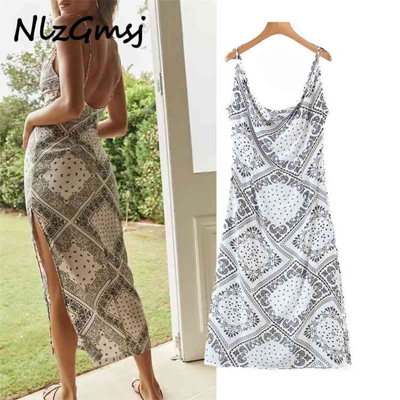 Dress Backless Sling Women Vintage Print Sleeveless Vestido Mujer Summer Night Out Sexy Long Robe 04 210628, As picture
Dress Backless Sling Women Vintage Print Sleeveless Vestido Mujer Summer Night Out Sexy Long Robe 04 210628, As picture