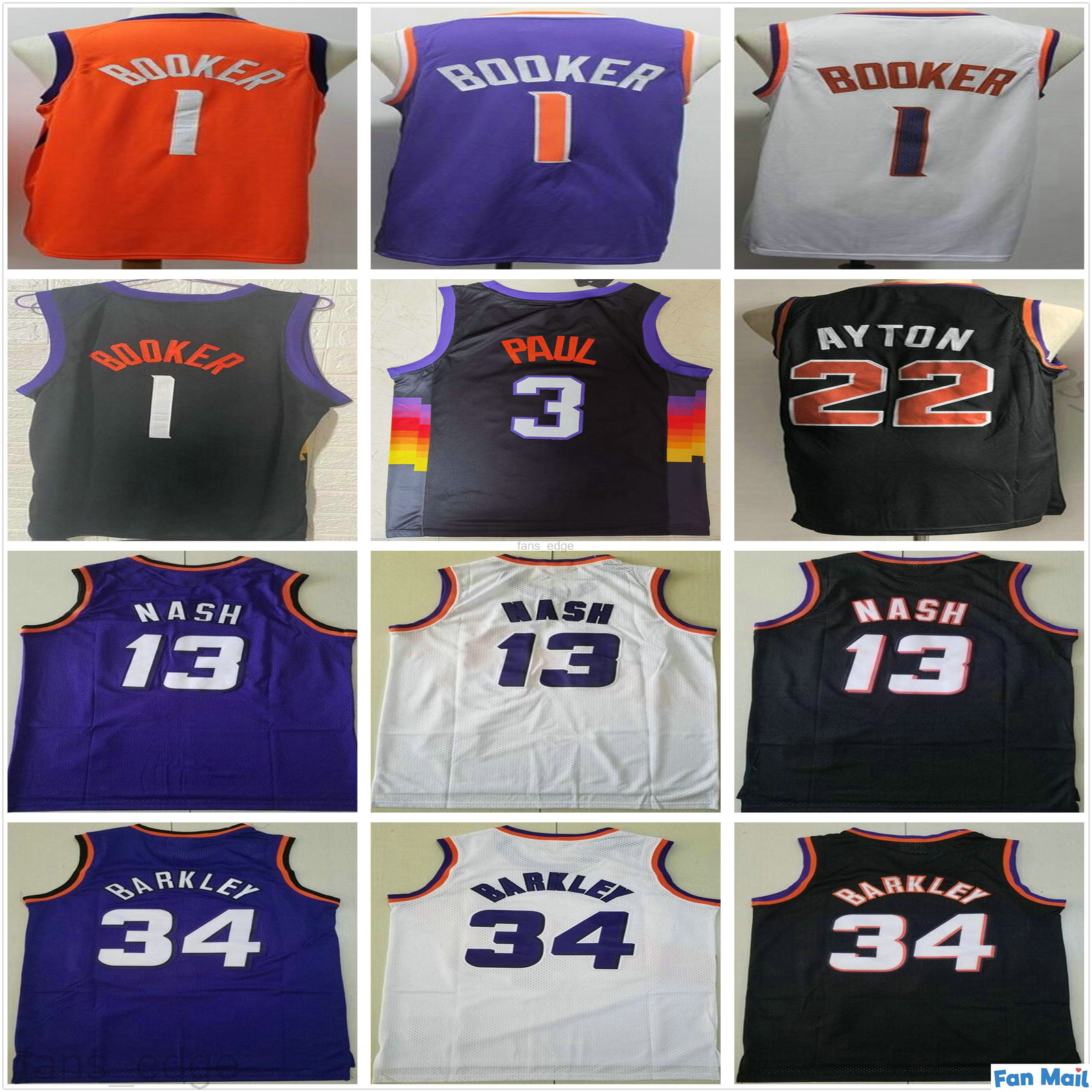 NCAA College Phoenix Devin 1 Booker Jersey Chris 3 Paul DeAndre 22 Ayton Suns Retro Steve 13 Nash Charles 34 Barkley Basketball Jersey, Black;red
NCAA College Phoenix Devin 1 Booker Jersey Chris 3 Paul DeAndre 22 Ayton Suns Retro Steve 13 Nash Charles 34 Barkley Basketball Jersey, Black;red