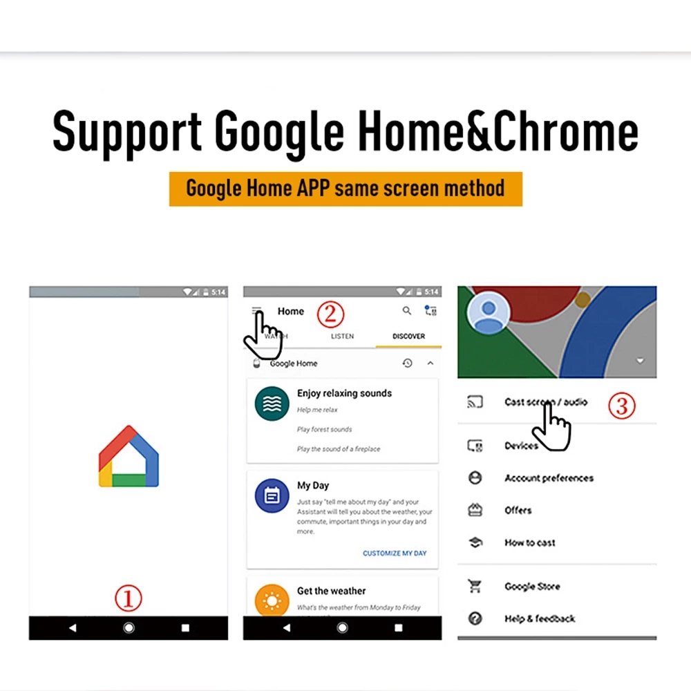 Mini dongle Miracast Google Chromecast 2 G2 mirascreen wireless anycast wifi display 1080P DLNA airplay for android TV stick for HDTV