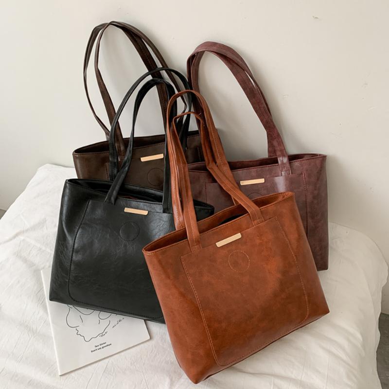 Fashion Retro PU Leather Handbags for Women Solid Color Handbags Lady Large Capacity Shopping Totes Shoulder Bags Totes Bags, Light brown
Fashion Retro PU Leather Handbags for Women Solid Color Handbags Lady Large Capacity Shopping Totes Shoulder Bags Totes Bags, Light brown