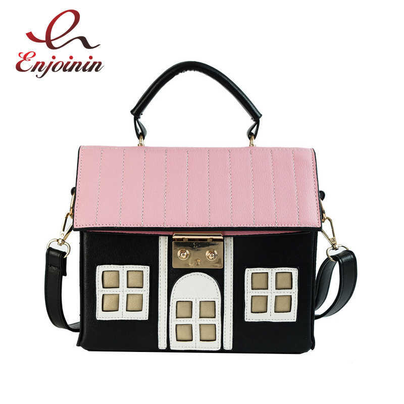 Fashion Cute House Design Pu Leather Crossbody Bag for Women Purses and Handbags Shoulder Female Tote Designer Q0709, Pink
Fashion Cute House Design Pu Leather Crossbody Bag for Women Purses and Handbags Shoulder Female Tote Designer Q0709, Pink