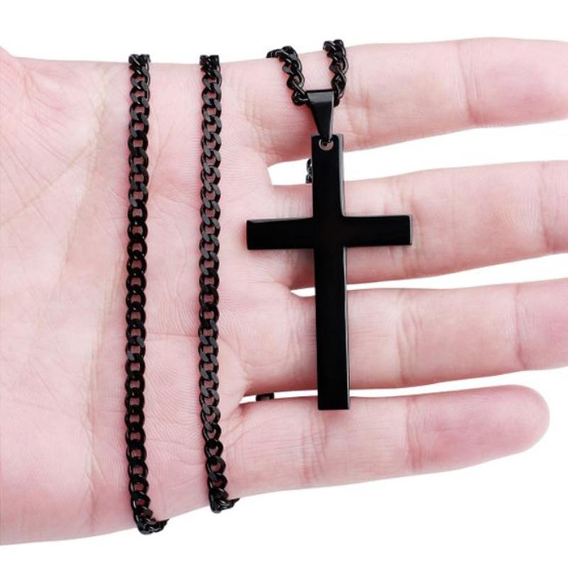 Pendant Necklaces Vintage Gothic Cross Necklace Cool Street Style Punk Jewelry For Men Women Black Chain Accessories On The Neck Gift, Silver
Pendant Necklaces Vintage Gothic Cross Necklace Cool Street Style Punk Jewelry For Men Women Black Chain Accessories On The Neck Gift, Silver