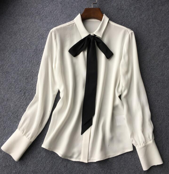 2021 New Mulheres De Seda Macia Blusa Branca Fita Preta Gravata Arco Pescoo Moda Feminina Manga Longa Camisa Superior Para a Primavera Outon, Black
2021 New Mulheres De Seda Macia Blusa Branca Fita Preta Gravata Arco Pescoo Moda Feminina Manga Longa Camisa Superior Para a Primavera Outon, Black