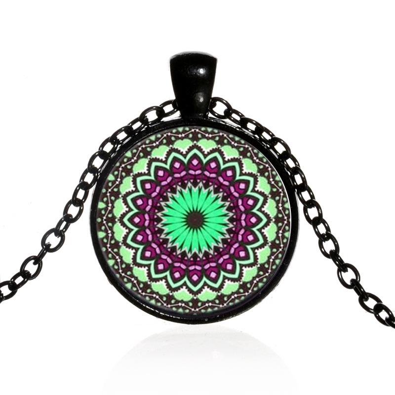 Pendant Necklaces India Mandala Necklace Color Henna Yaga OM Symbol Buddhism Art Jewelry Glass Women Gifts XL161
Pendant Necklaces India Mandala Necklace Color Henna Yaga OM Symbol Buddhism Art Jewelry Glass Women Gifts XL161
