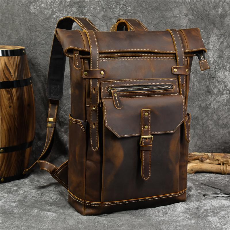 Backpack Luufan Genuine Leather For Men 15.6 Inch Laptop Cowhide School Bag Big Travel Rucksack Male Outdoor, Brown
Backpack Luufan Genuine Leather For Men 15.6 Inch Laptop Cowhide School Bag Big Travel Rucksack Male Outdoor, Brown