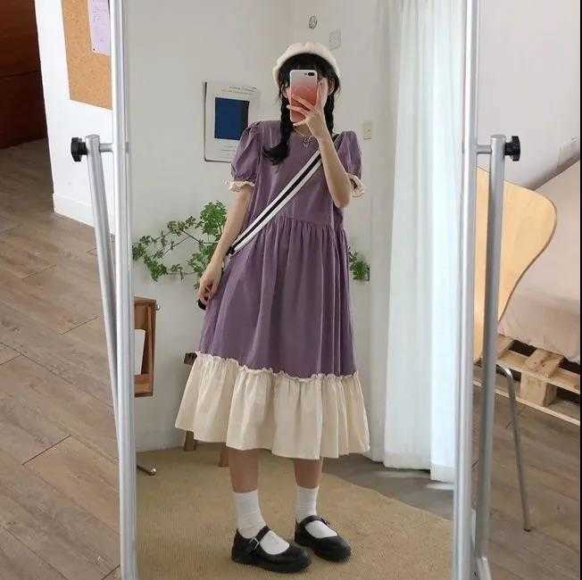 Street Japanese Lolita Dress es Spring Autumn Women Long Midi Kawaii Vintage Black Chic Xxl 210623