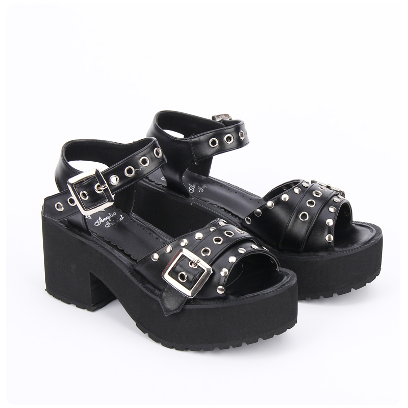 2021 New Summer Goth Girls Beautiful Japanese Rivet Anime Cos Lolita Women's Shoes Harujuku Platform Sandals High Heels 2guc, White
2021 New Summer Goth Girls Beautiful Japanese Rivet Anime Cos Lolita Women's Shoes Harujuku Platform Sandals High Heels 2guc, White
