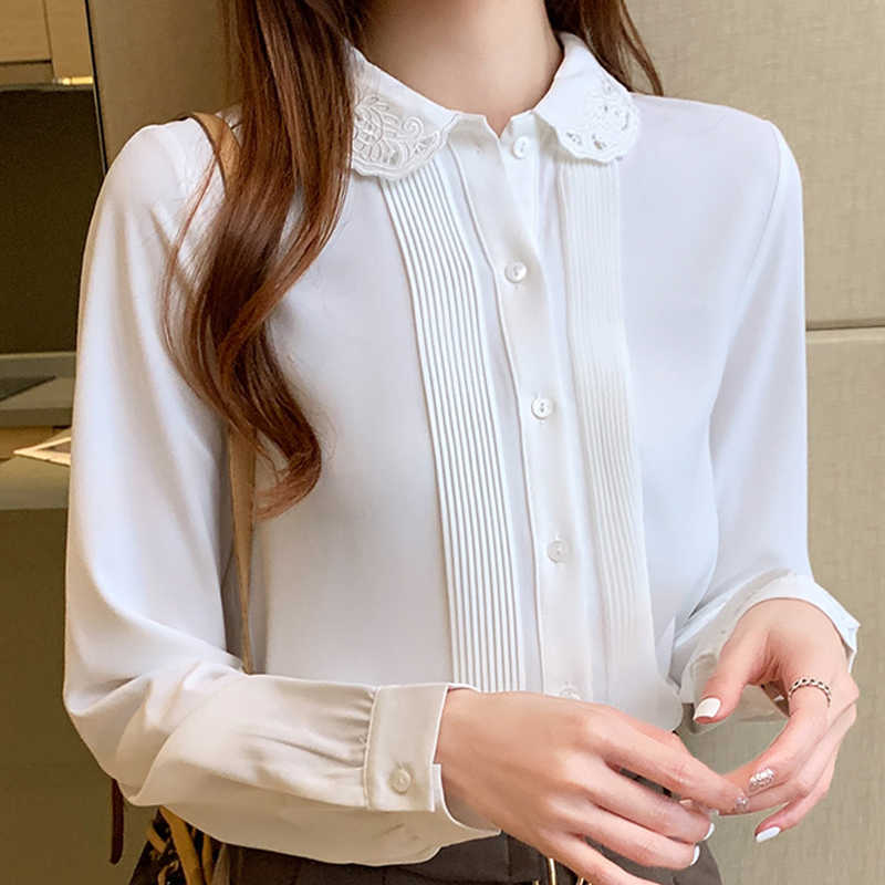 Long Sleeve White Blouse Women Tops Blouse Women Blusas Mujer De Moda Doll Collar Chiffon Blouse Women Clothing Blusa E122 210602
Long Sleeve White Blouse Women Tops Blouse Women Blusas Mujer De Moda Doll Collar Chiffon Blouse Women Clothing Blusa E122 210602