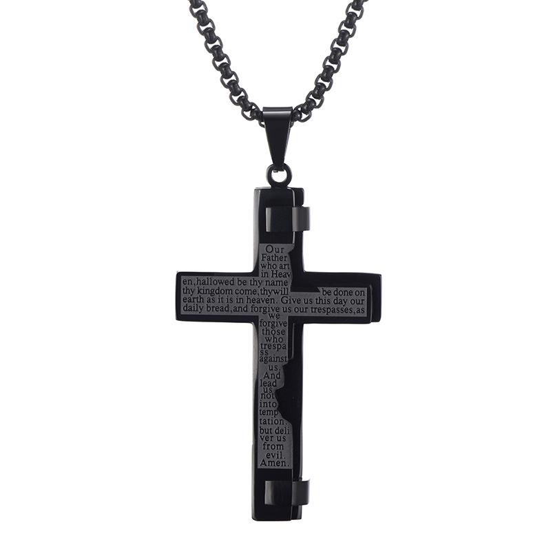 Pendant Necklaces Broken Black Stainless Steel Bible Cross Pendants Necklace For Men Jewelry Drop
Pendant Necklaces Broken Black Stainless Steel Bible Cross Pendants Necklace For Men Jewelry Drop