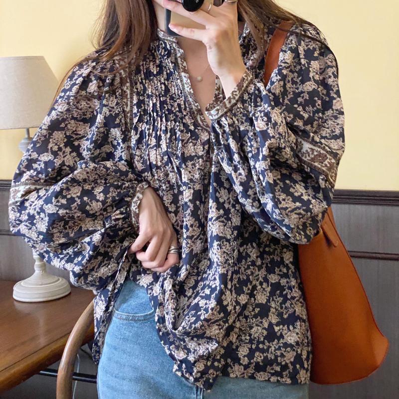 Women's Blouses & Shirts Korean Chic 2022 Autumn Floral Vintage Loose Lantern Sleeve Clothing Tops Casual All Match Elegant Female 16974, White
Women's Blouses & Shirts Korean Chic 2022 Autumn Floral Vintage Loose Lantern Sleeve Clothing Tops Casual All Match Elegant Female 16974, White