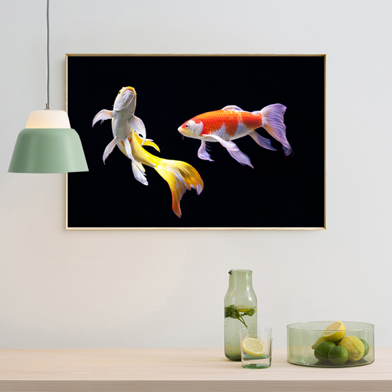 Wall Art Pictures Goldfish Decorative Paintings For Living Room Canvas Art Prints Colorful Fish Animal Painting Cuadros Unframed