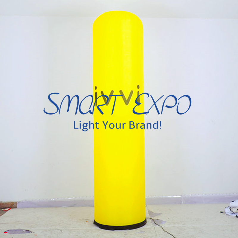 Custom Inflatable LED Advertising Pillar Column Dia0.46*2m with Full Color Printing and Illuminated Base Blower