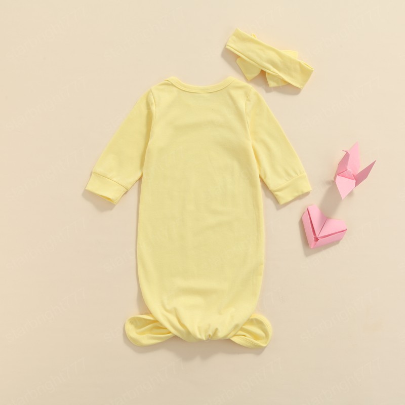 4 Colors Newborn Baby Girls Boys Sleeping Bags Turban 2pcs Outfits 0-6M Rainbow Printed Long Sleeve Blanket Sleeping Bag