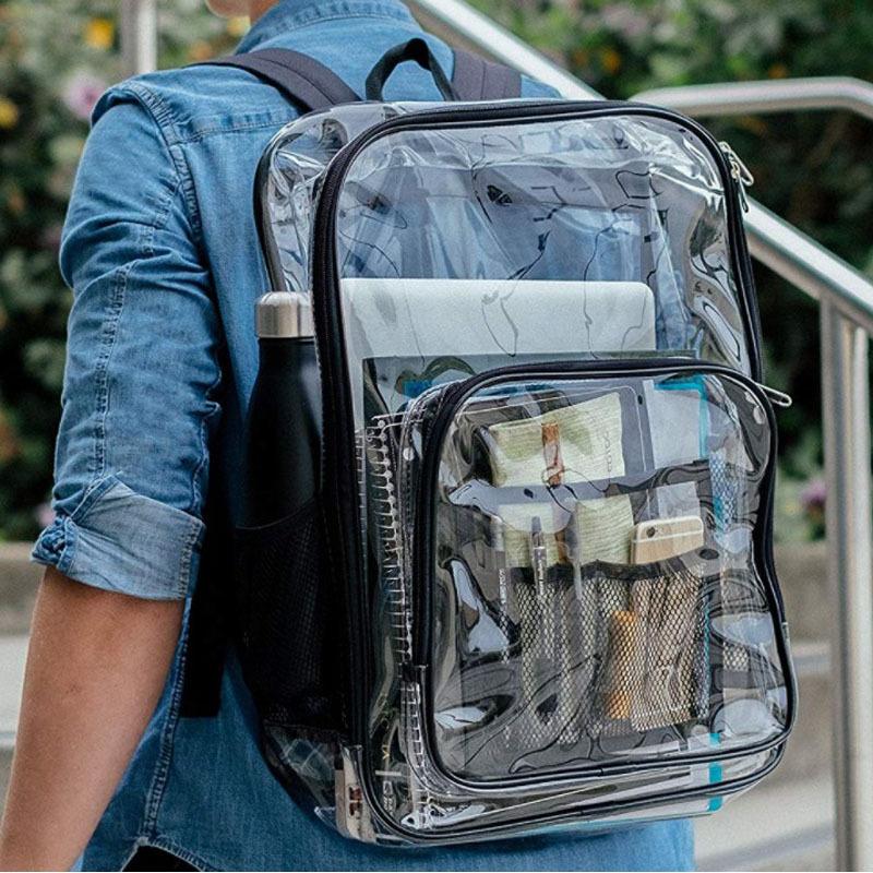 Backpack Small Men Woman School Bags PVC Transparent Fashion England Style Unisex Internal Frame Zipper 2021
Backpack Small Men Woman School Bags PVC Transparent Fashion England Style Unisex Internal Frame Zipper 2021