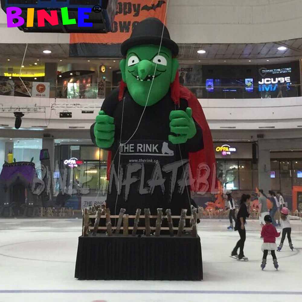 Custom 5m 16ftH durable outdoor halloween decoration inflatable witch aerated sorceress for Events Party